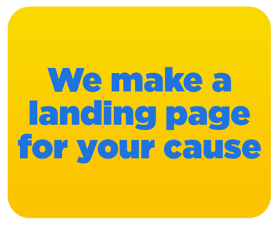 we make a landing page for your cause